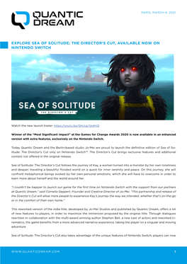 Explore Sea of Solitude: the Director's Cut, Available Now on Nintendo Switch