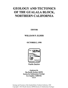 Geology and Tectonics of the Gualala Block, Northern California