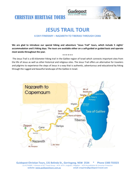 The Jesus Trail