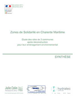Synthèse Zones De Solidarité En Charente Maritime