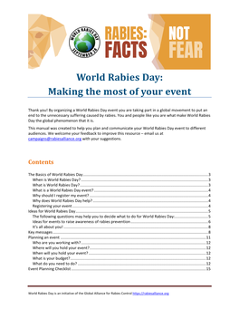 World Rabies Day: Making the Most of Your Event