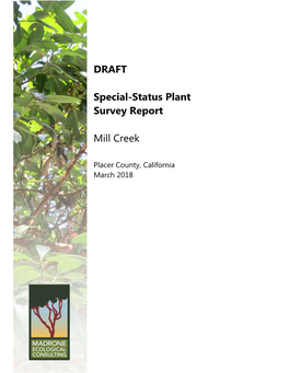 Special-Status Plant Report
