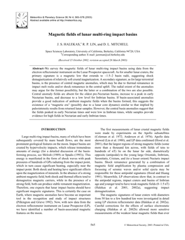 Magnetic Fields of Lunar Multi-Ring Impact Basins