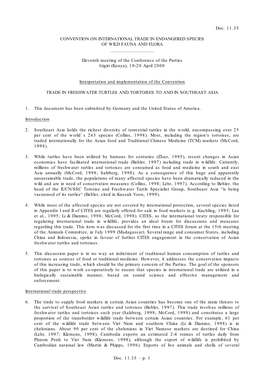 P. 1 Doc. 11.35 CONVENTION on INTERNATIONAL TRADE in ENDANGERED SPECIES of WILD FAUNA and FLORA