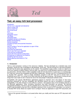 Ted, an Easy Rich Text Processor