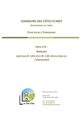 Commune Des Côtes D'arey