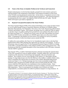 2.0 Nature of the Ozone Air Quality Problem in the Northeast and Connecticut