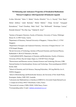 Nitrosyl Complexes with Equatorial 1H-Indazole Ligands