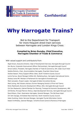 Why Harrogate Trains?