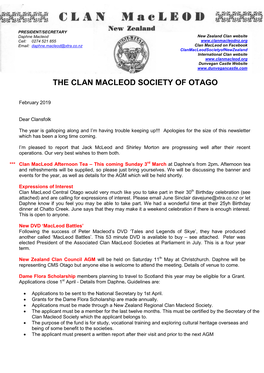 The Clan Macleod Society of Otago