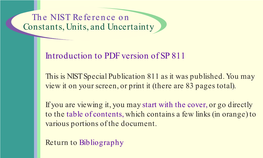 Constants, Units, and Uncertainty