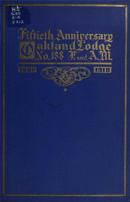Oakland Lodge 1868-1918