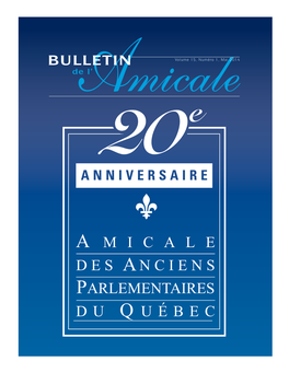 BULLETIN Volume 15, Numéro 1, Mai 2014 De L’ Table Des Matières