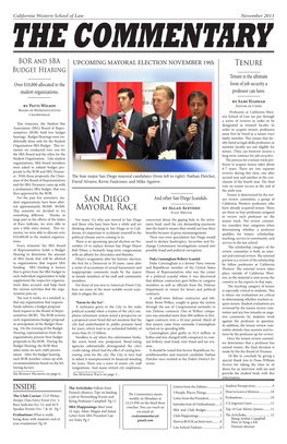 San Diego Mayoral Race on Page 1 Can’T Decide Where to Eat? San Diego, CA 92101 (Between Wall St & Silverado St) Let Us Help You Out