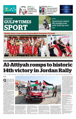 SPORT Page 4 Sheikh Joaan Crowns Amir Cup Handball Champions Al Arabi