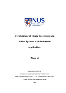 Development of Image Processing and Vision Systems with Industrial