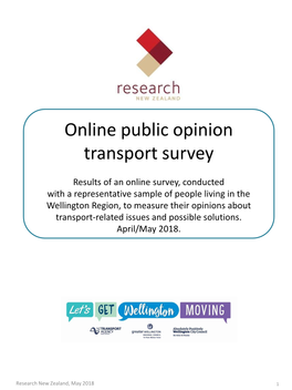 Research NZ – Online Public Opinion Transport Survey Report