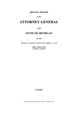 2017-2018 Biennial Report of the Attorney General