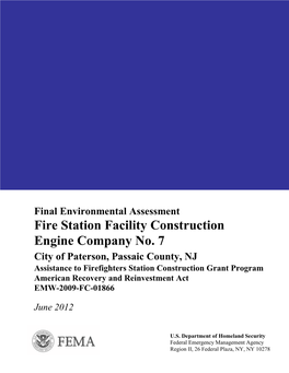 Final Environmental Assessment Fire Station Facility Construction Engine Company No