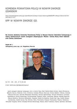 Komenda Powiatowa Policji W Nowym Dworze Gdańskim