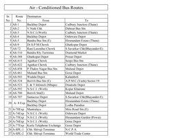 Air - Conditioned Bus Routes