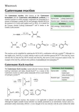 Gattermann Reaction