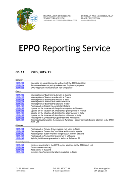 EPPO Reporting Service