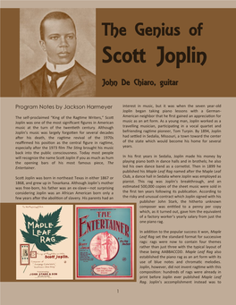 The Genius of Scott Joplin