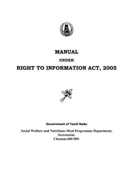 Manual Right to Information Act, 2005