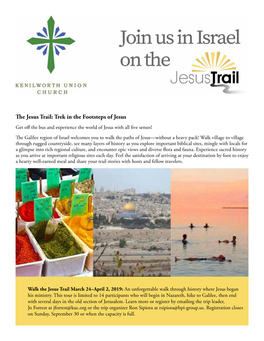 The Jesus Trail: Trek in the Footsteps of Jesus