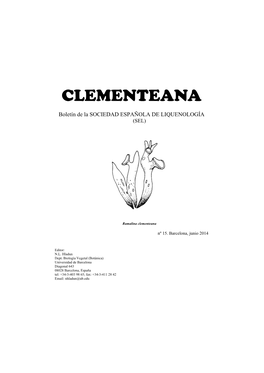 Clementeana 15. 2014
