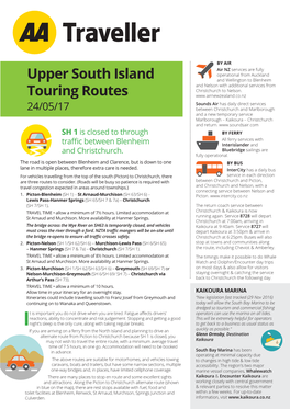 Upper South Island Touring Routes