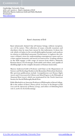 Kant's Anatomy of Evil