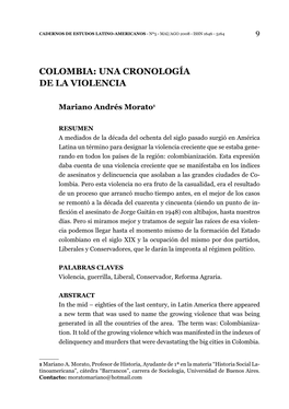 Colombia: Una Cronología De La Violencia