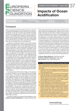 Impacts of Ocean Acidification