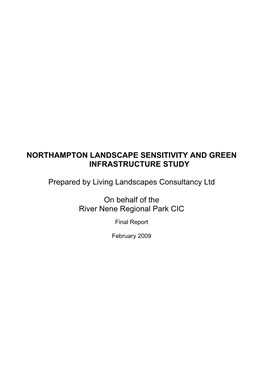 Northampton Landscape Sensitivity and Green Infrastructure Study