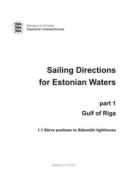 Sailing Directions for Estonian Waters