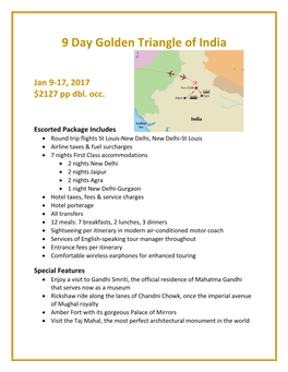 9 Day Golden Triangle of India