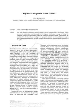 Key-Server Adaptation to Iot Systems