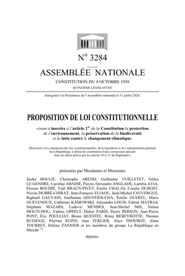 Pr As Ropos Ssem Sition N Mblé N De L N° 32 Ée N Loi Co 284 Nati Onsti Iona Itutio Ale Onne