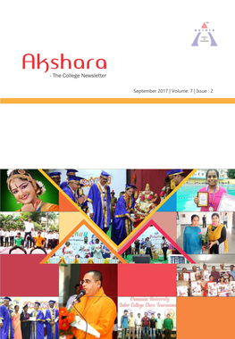 Akshara - the Newsletter Akshara - the Newsletter