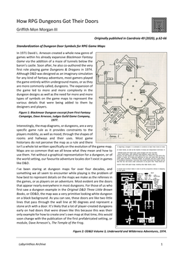 How RPG Dungeons Got Their Doors Griffith Mon Morgan III