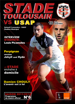 USAPUSAP 10 Journée Samedi 5 Novembre - 14H05 Stadium Municipal