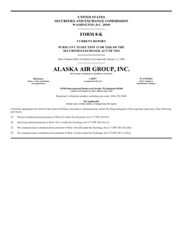 ALASKA AIR GROUP, INC. (Exact Name of Registrant As Specified in Its Charter)