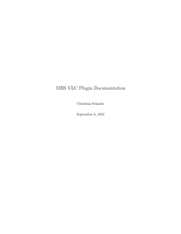 MBS VLC Plugin Documentation
