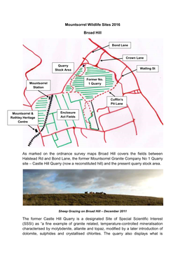 Mountsorrel Wildlife Sites 2016 – Broad Hill