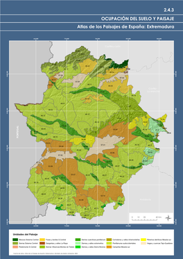 Atlas De Los Paisajes De España: Extremadura OCUPACIÓN DEL