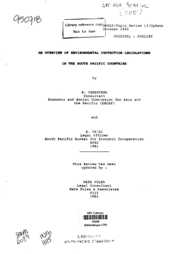 An Overview of Environmental Protection Legislations in the South