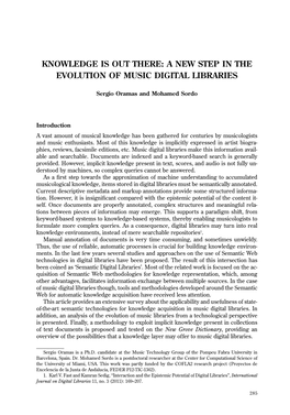 A New Step in the Evolution of Music Digital Libraries