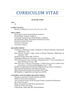 Curriculum Vitae